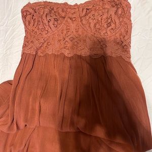 Free People’s “one Adella corset maxi” in size large. Color is Copper.